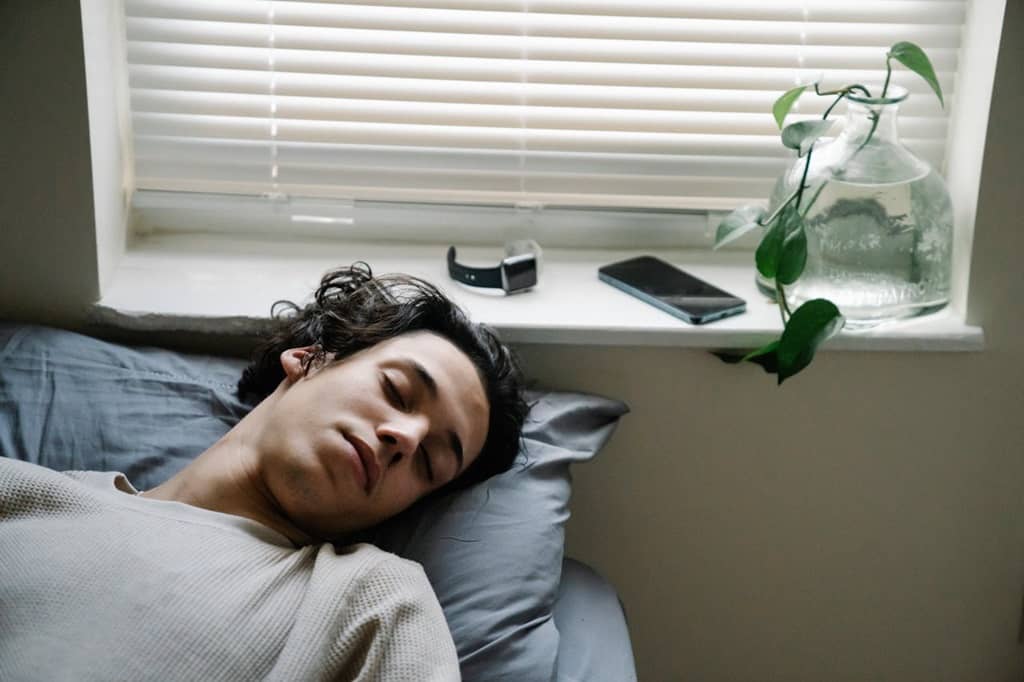 Functioning addict sleeping on a pillow